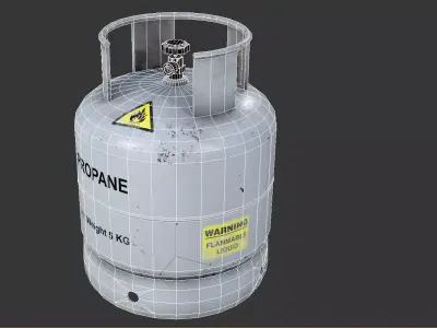 gas cylinder 5L PBR 4K game ready Low-poly 3D model