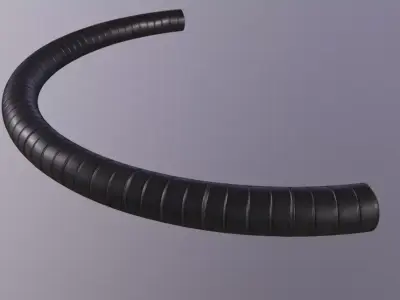 Pipe Brushed Curved Low-poly 3D model