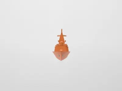 Near-future 054B-class frigate wargame miniature 3D print model