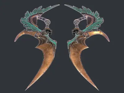 Fantasy Sword 10 3D Model Low-poly 3D model