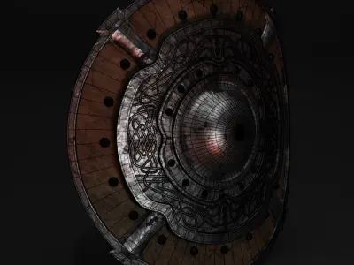 shield model 3d high deatail Low-poly 3D model