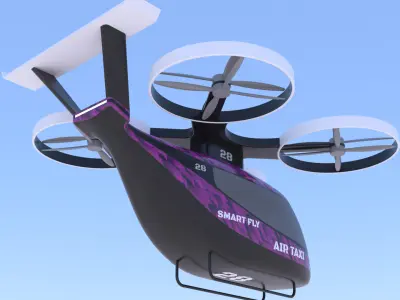 Air taxi 2025 PBR 3D model