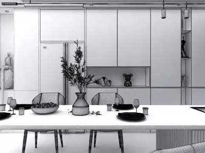 Interior Art - Dark Series - Part 1 01 3D model