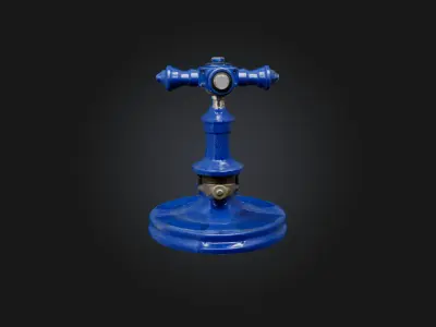 Valve Handle Low-poly 3D model