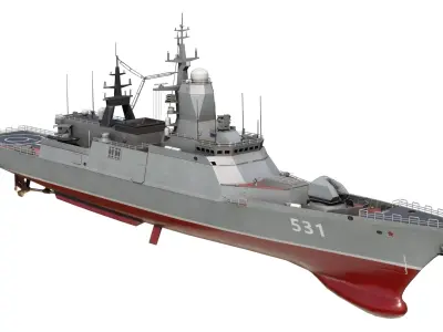 Russian Navy Project 20380 Steregushchiy class corvette 3D model