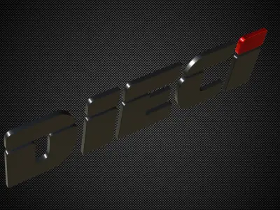dieci logo 3D model