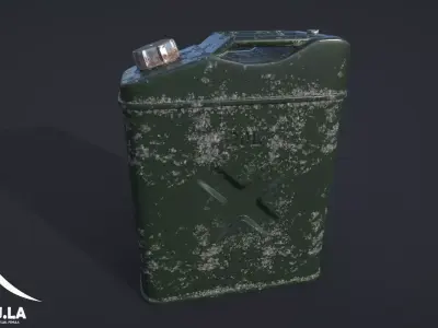 Jerrycan Low-poly 3D model purchase
