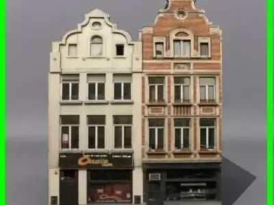 Low Poly Building 03  3D model