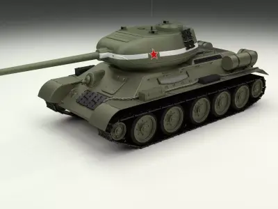 T-34 85 Tank 3D model purchase