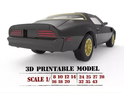 1977 Firebird Trans Bandit Edition 3D print model