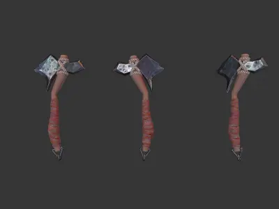 Axe Pack D Low-poly 3D model
