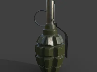 Low-poly model Grenade F-1 Low-poly 3D model