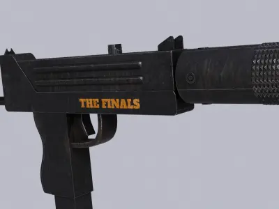Sci-Fi Finals Game Gun And PBR Texture 3D model