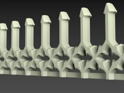 Gothic seamless ornament 04 3D print model purchase
