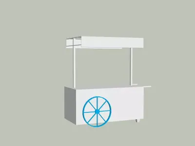 PUSHCART food cart Free 3D model