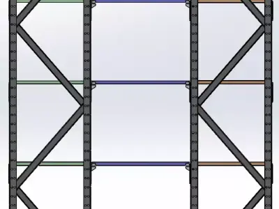 Storage Rack - Racking System - Industrial Shelving 3D model