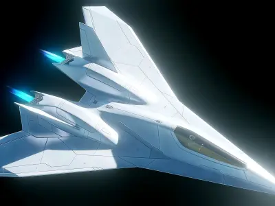 Sci-Fi Jet Ship Falcon XR Low-poly 3D model