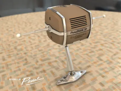 Fifties-look GPS navigation display - 3d model 3D model