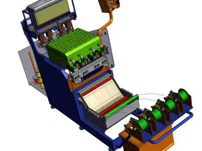 Printer filament production extruder 3D model