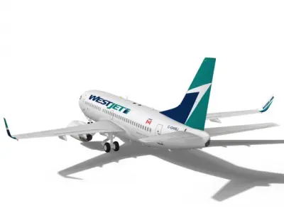 WestJet Boeing 737-700w 3D model