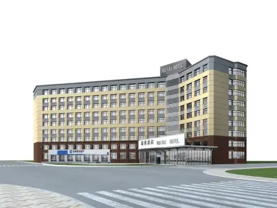 Hotel Building 3D model 76