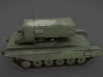 Missile Launcher Low-poly 3D model by TF3D