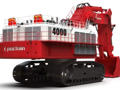 Poclain Hydraulic Excavator Shovel 3D model
