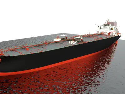 Industrial Marine Vessel   3D Model by Designtrix 3D model