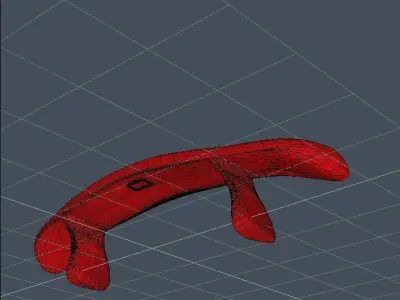 Wing spoiler Rx-7 Abflug Arde  Low-poly 3D model