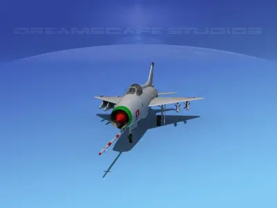 MIG-21 Fishbed V02 3D model