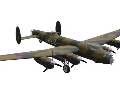 Avro Lancaster Low-poly 3D model purchase