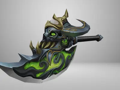 Futuristic Axe Low-poly 3D model purchase