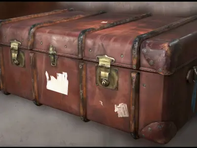 Trunk001 old trunk with sticker Texture