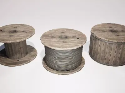 Industrial prop pack Low-poly 3D model