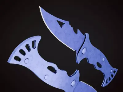 Knife 3 D Low-poly 3D model