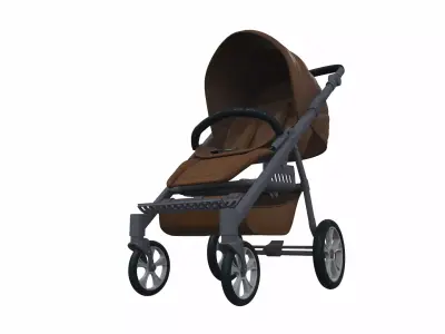 Baby stroller 10 3D model