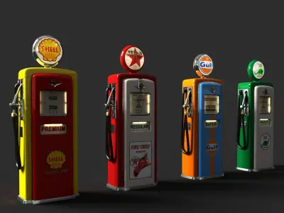 old Gas Pumps 3D model