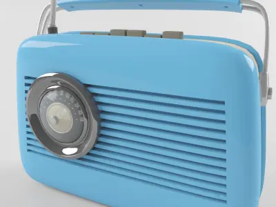 Retro Vintage Radio 3D model