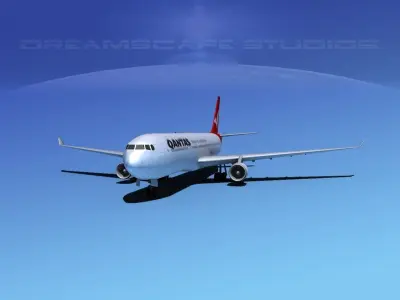Airbus A330-300 Qantas 3D model