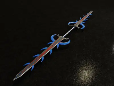 Moon Spear Low-poly 3D model
