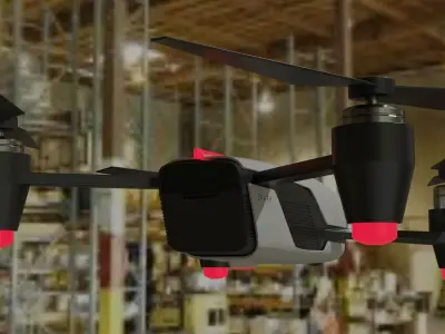 Dji  Drone Low-poly 3D model