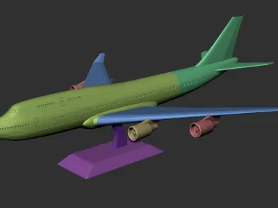 Boeing 747-400  3D print model