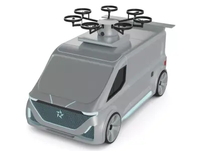 Delivery Van 3D model 4