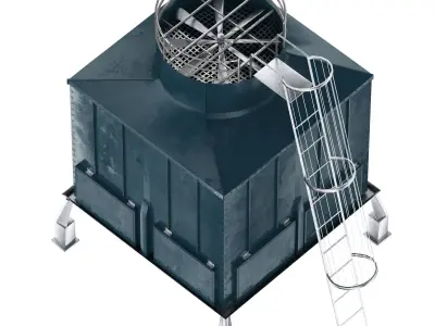 Roof top cooling unit 3D model get