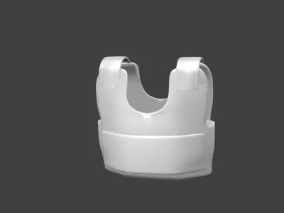 Basic Bullet Proof Jacket Low-poly 3D model