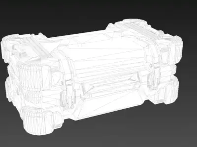 Sci-Fi Toolbox Weapon Crate Container Game Ready 3D model