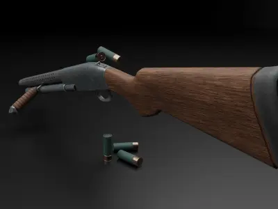 Trench-Gun Style Mossberg 500 3D model