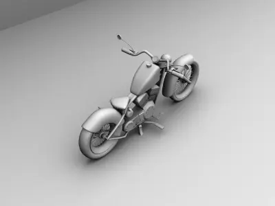 MOTOR CYCLE Low-poly 3D model
