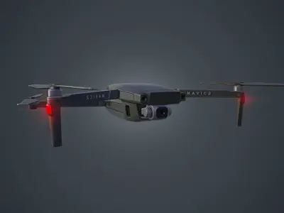 Mavic 2 Drone Low-poly 3D model