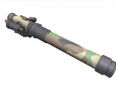 RPG-32 Anti-tank Rocket Launcher Low-poly 3D model